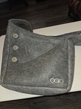 OGIO Gray Felt Crossbody Bag